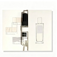 2ml 3ml 5ml 10ml  Atomizer Parfum Mini Kustom Botol Semprot Sampel Kaca Bening Dengan Kemasan Selongsong Kartu Kertas yang Dapat Disesuaikan