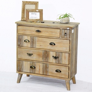 Design antico cassettone in legno massello di recupero cassettiera fatta a mano per sala da pranzo e soggiorno mobili rustici per la casa - Product Image 6