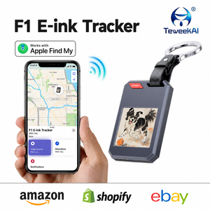 Traceur <span class=keywords><strong>F1</strong></span> E Ink compatible Apple Find My, dispositif anti-perte Bluetooth, carte NFC pour bagages, porte-clés, collier d'animal de compagnie, voyage - Product Image 1