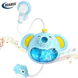Jouet de bain pour bébé avec pommeau de douche machine à bulles de bain pour enfants jouet de bain avec musique et lumière