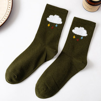 Chaussettes mi-mollet pour femmes - Style automne/hiver - Couleur unie - Design unique - Chaussettes pour adultes de haute qualité