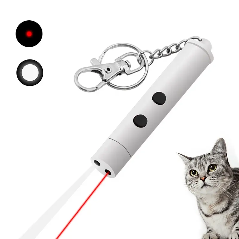 Nuovo gatto di fabbrica divertente interattivo puntatore laser elettronico a punto singolo giocattolo laser per animali domestici a caccia di gatti