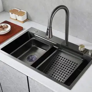 Family usage high garde hot selling 304 stainless steel single bowl kitchen sink with faucet