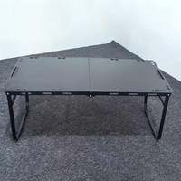 Table tactique pliable moderne en alliage d'aluminium, légère et portable, avec hauteur réglable - Bureau de camping et de pique-nique en plein air