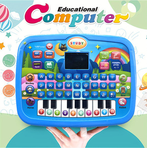 Tableta Educativa <span class=keywords><strong>de</strong></span> Plástico con Luces LED para Niños, Juguete <span class=keywords><strong>de</strong></span> Aprendizaje <span class=keywords><strong>de</strong></span> Alfabetización, Matemáticas y Música, Teclado Electrónico con Pilas AA, Regalo <span class=keywords><strong>de</strong></span> Cumpleaños y Navidad - Product Image 1