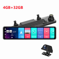 4G + 32G एंड्रॉयड 8.1 12 ''कार रियरव्यू मिरर स्ट्रीम मीडिया दोहरी लेंस 1080P कैमरा ADAS DVR पानी का छींटा कैम 4G वाईफ़ाई जीपीएस नेविगेटर Dashcam