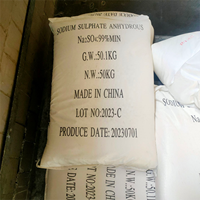 Sulfate de disodium (sulfate de sodium anhydre) 99 % min. Poudre cristalline de qualité industrielle pure CAS 7757-82-6 25 kg/50 kg/1000 kg