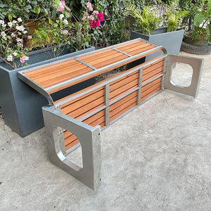 Best Verkopende Waterdichte Hotel Park Bankje Met Nieuwe Open Lucht Design Tuin Houten Tuinzitjes Picknickbank Stoel Set - Product Image 6