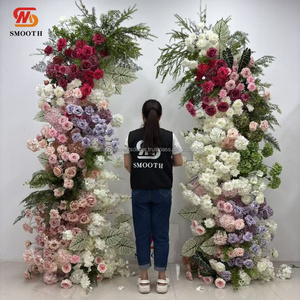 SMOOTH Custom Horn Flower Arch Wedding Stage <b>Backdrop</b> Decoration Flower <b>Stand</b> <b>Backdrop</b> For Party Events - Product Image 4