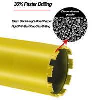 Foret diamanté segmenté 30-300 mm (1-1/4"-7) à soudure laser pour béton armé et mur en brique