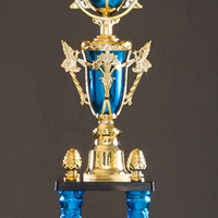 Coupe de trophée universelle en plastique de haute qualité avec logo personnalisé et autocollants en feuille d'aluminium, taille T44 L