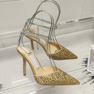 Escarpins de mariée pour femmes à talon aiguille, bout fermé, en cuir véritable, chaussures de créateur à talons hauts pour femmes, légères et confortables - Product Image 6