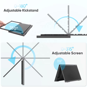 จอมอนิเตอร์แล็ปท็อป15.6นิ้วพร้อมหน้าจอ WLED พับได้จอภาพสามจอคุณสมบัติ HDR - Product Image 4