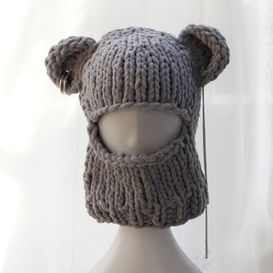 Sweat à capuche personnalisé oreille d'ours drôle chenille chapeau masque <span class=keywords><strong>de</strong></span> <span class=keywords><strong>ski</strong></span> hiver Halloween cagoule chapeau <span class=keywords><strong>pour</strong></span> hommes femmes - Product Image 6