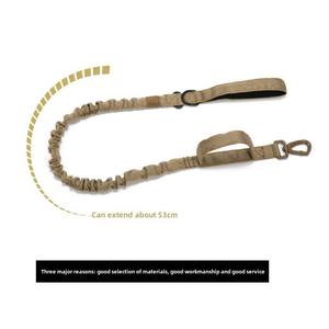 Ensemble de colliers et de laisses tactiques en nylon à double poignée pour chien Corde de traction réfléchissante antidéflagrante Caractéristique élastique Style rembourré - Product Image 5