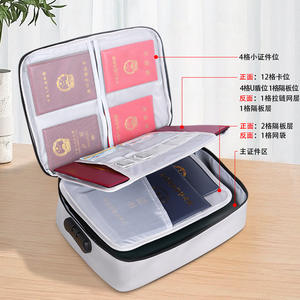 Portadocumentos portátil a prueba de fuego, organizador de archivos para viajes, oficina, tarjetas de identificación, libro de registro del hogar, almacenamiento en el hogar - Product Image 5