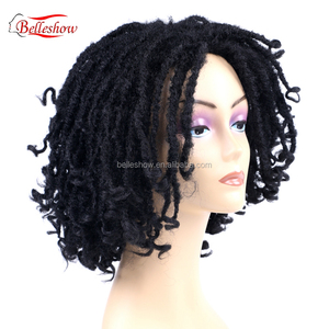 negro <span class=keywords><strong>rastas</strong></span> Peluca de color barato Africana <span class=keywords><strong>corto</strong></span> sintético del <span class=keywords><strong>pelo</strong></span> de la trenza <span class=keywords><strong>rastas</strong></span> peluca para las mujeres - Product Image 4