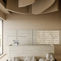 Panneau flexible en pierre souple MCM, texture travertin, design italien, haute flexibilité, pour revêtement mural, de Guandong