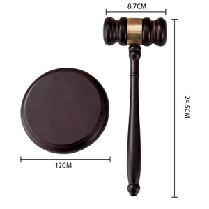 Ensemble personnalisé de marteau en bois et de bloc sonore |   Marteau de juge personnalisé pour le cosplay, souvenir d'avocat et vente aux <span class=keywords><strong>enchères</strong></span> - Product Image 3