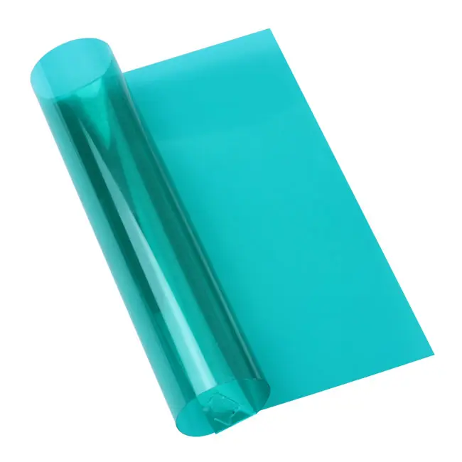 PVC uv resistant building film blue to purple color window tinted film thermal Heat insulation non-viscose PET