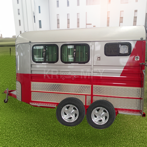 รถพ่วงขนส่งม้าแบบมืออาชีพ ป้องกันการลื่นไถล ปลอดภัยสำหรับม้า 3 ตัว พร้อมพื้นที่อยู่อาศัย - Product Image 3