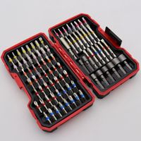 Jeu de 32/45/83 embouts courts pour tournevis électrique en matériau S2, comprenant embouts plats, Phillips, étoile, Torx, hexagonaux et rallonges