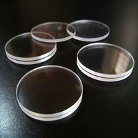 Plaque acrylique transparente PMMA, disque rond de 2 mm d'épaisseur, plaque de verre organique, feuille de plastique PVC, lentille de lampe torche ronde