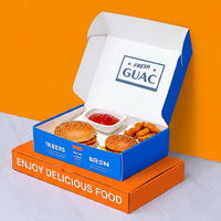 Caja de Embalaje de Papel Negro de Lujo para Alimentos Desechables, Caja para Comida Rápida, Pollo Frito, Hamburguesas y Papas Fritas
