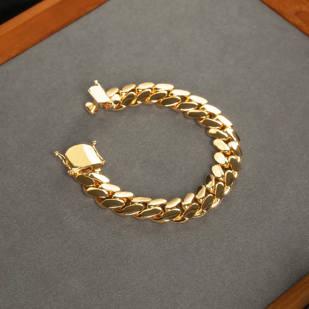 Wholesale Choker 18k Gold 20mm Chunky Custom Gold Cuban Link Chain 24k Gold Chains Miami Cuban Chain Necklace