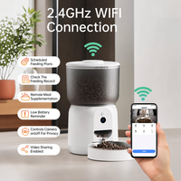 Distributeur automatique de nourriture pour animaux de compagnie 3L avec écran LCD, commande par bouton, alimentation quantitative programmée, distributeur de nourriture pour chat et chien, bol en ABS
