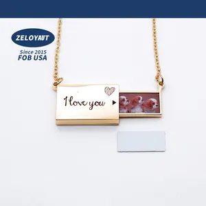 ZELOYAUT-सब्लिमेशन ब्लैंक नई अनुकूलित ट्रिंकेट जिंक मिश्र धातु दराज हार गर्लफ्रेंड पत्नी के लिए लक्जरी उपहार