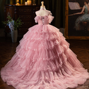 Abito da ballo in lino all'uncinetto per bambina, stile principessa, per compleanno e matrimonio, nuovo modello 2026, per esibizioni di pianoforte, all'ingrosso - Product Image 4
