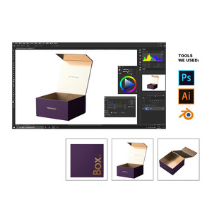 Tùy chỉnh sang trọng các tông đóng cửa từ đóng mở gấp Kraft vàng lá dập giấy bao bì biểu tượng tùy chỉnh Hộp quà tặng - Product Image 5