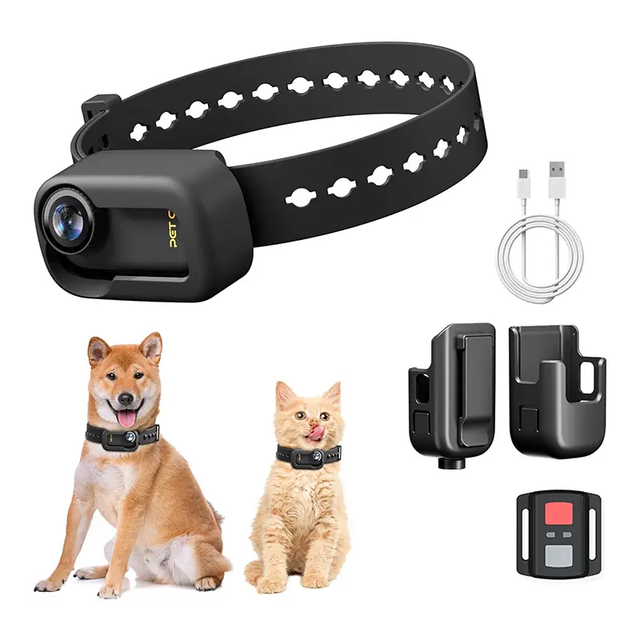 Compact 4K HD Vlog Camera Magnetic Collar Pet Logger Pre-Recorded Touch Screen 30fps Thumb-Controlled WiFi Slow MicroSD