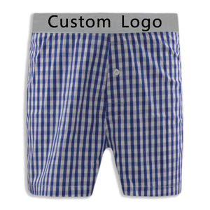 प्लाड प्रिंट सॉफ्ट बुने हुए जेक्वार्ड बॉक्सर पुरुषों के लिए चप्पे प्रिंट नरम बुने हुए जैक्वार्ड प्रिंट किया - Product Image 5