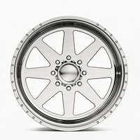 Rines Forjados Pulidos Personalizados de Perfil Profundo 20X10 30X14 26X12 22X12 con 8X165.1 8X170 8X180 para Camionetas Ford F250 RAM 2500