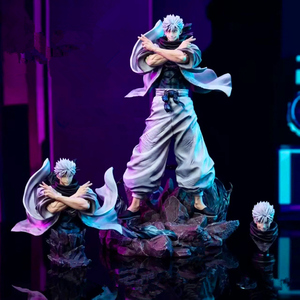 Figurine Manga de grande taille 36 cm, Jujutsu Kaisen Gojo Satoru, trois têtes interchangeables, figurine PVC, jouets d'anime - Product Image 1
