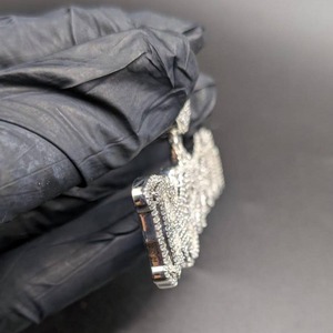 <b>Top</b> Quality Moissanite Diamond Pendant Necklace 925 Sterling <b>Silver</b> D Color VVS1 <b>Sparkle</b> Jewelry for Men Gift Available for Sale - Product Image 2