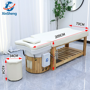 Cama de Spa Japonesa para el Cabello, Diseño Superior de Muebles de Madera, Cama de Champú Personalizable para Spa Capilar, Mesa para Tratamientos Faciales con Vapor - Product Image 6