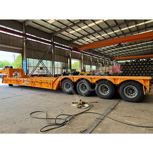 LUYI Semi-remorque surbaissée à col de cygne 80 tonnes 4 essieux détachables Grooseneck Heavy Objects Carrier Low Boy Flatbed Truck Trailers - Product Image 6