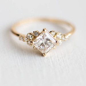 Square Geometric Design Ring Classic Finger Ring for Women - Product Image 6