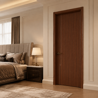 Porte de chambre en bois préfini moderne du Qatar, prête à l'emploi, 36*80, en bois foncé classique MDF, pour l'intérieur, vente en gros à prix réduit en Espagne