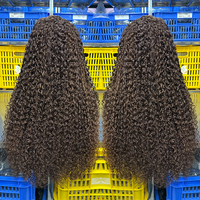 Perruque en cheveux humains vierges bruts 100% naturels, bouclés italiens, bouclés birmans, coupe pixie, avec dentelle HD, cuticules alignées, sans colle, vente en gros