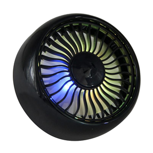 Mini ventilateur USB universel, lumière colorée, accessoires de ventilation pour voiture et camion, vitesse du vent réglable, ventilateur de voiture, 2 couleurs - Product Image 1