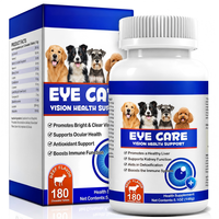 Suplemen Vitamin Antioksidan Perawatan Mata dengan Minyak Hati Ikan & Vitamin C 180 Tablet Rasa Daging Sapi Tinggi Protein untuk Anjing
