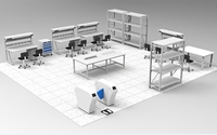 Banc de travail industriel robuste Leenol LN-HFW ESD, design moderne, en métal et fer, table de travail autoportante pour SMT EMS électronique
