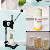 Machine de pressage manuelle pour le scellage des bouteilles et des canettes en plastique de produits alimentaires et de boissons, avec couvercle de bouchage