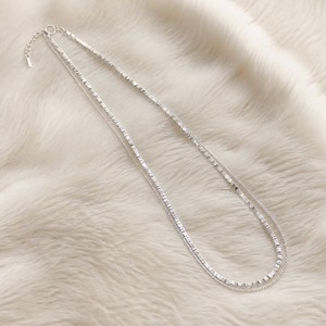 Collares de cadena tipo caja multicapa chapados en plata al por mayor OEM/ODM, joyería minimalista para mujer - Product Image 2
