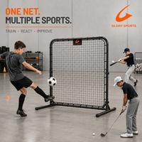 Filet de rebond multisports pour l'entraînement de la précision au football, au baseball, au golf et de la coordination œil-main