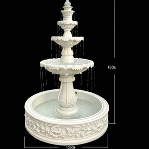 Fuente <span class=keywords><strong>de</strong></span> Agua Elegante <span class=keywords><strong>de</strong></span> <span class=keywords><strong>Tres</strong></span> Niveles con <span class=keywords><strong>Pilares</strong></span> Romanos en Color Blanco Grande para Decoración <span class=keywords><strong>de</strong></span> Jardín Exterior y Bienvenida <span class=keywords><strong>de</strong></span> Bodas HJ250067 - Product Image 2